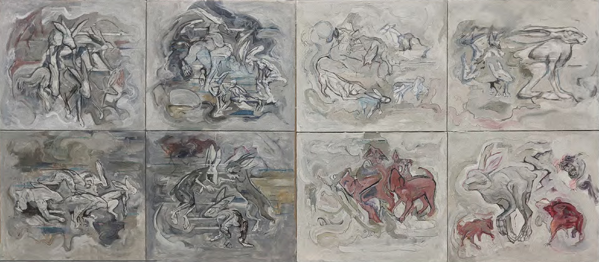 Jason Macza — Dreaming Dogs Play-Fighting Panels 01 and 02