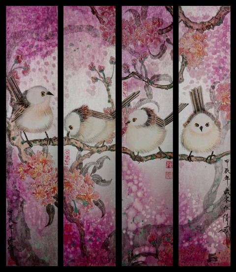 Ren-Qian Chen — Pink Cherry Blossom Snow Fairy